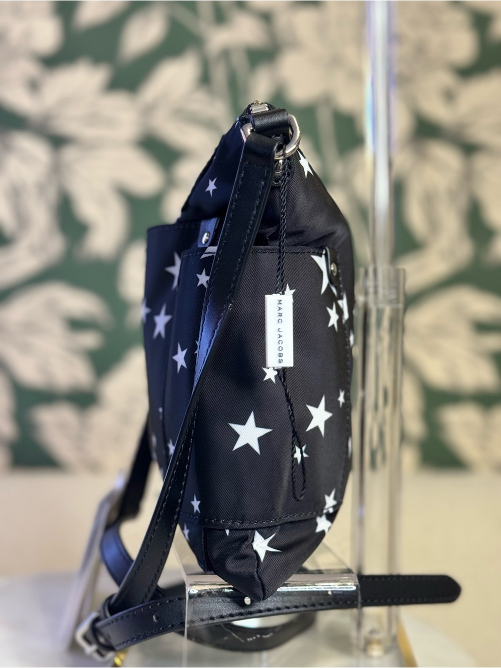 Marc Jacobs Black Nylon Star-Print Crossbody Bag NWT - Picture 4 of 7